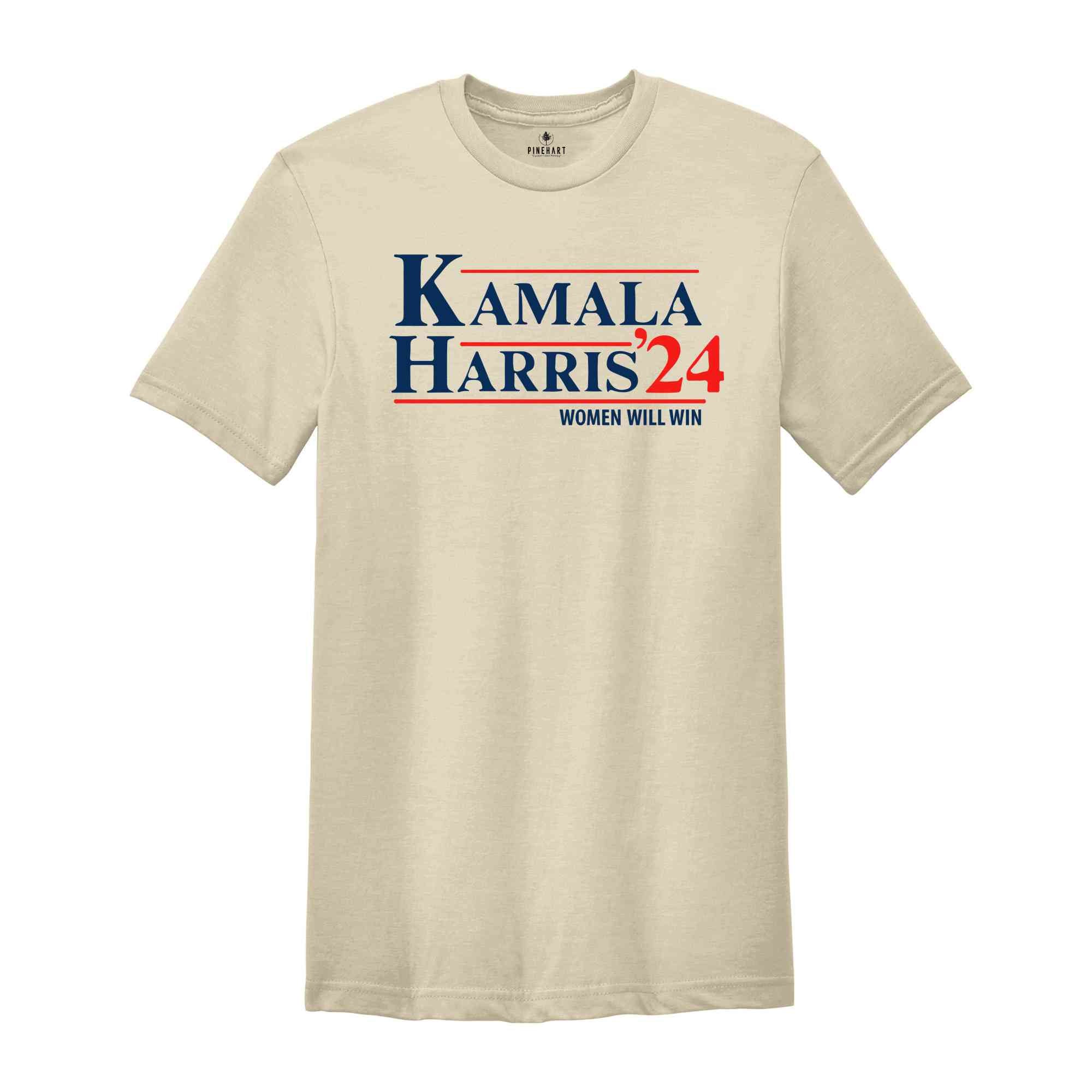 Kamala Harris 24, Women Will Win Shirt, President Kamala Harris 2024 Shirt, Madam President Kamala Harris Shirt