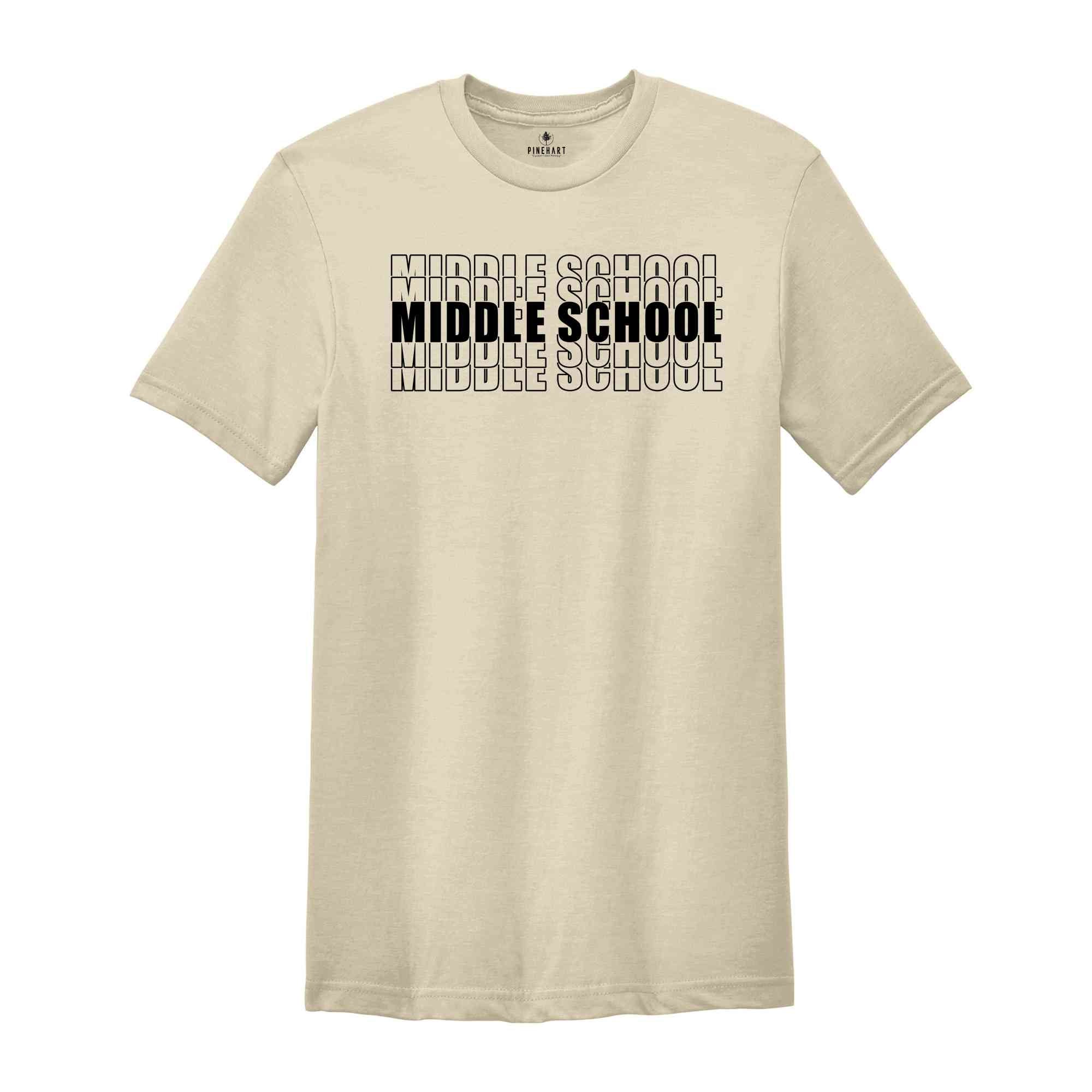 Middle School Tie Dye Shirt, School Shirt, Middle School, Colourful Shirt, Graduate Shirt, School Spirit Shirt, Teacher Shirt