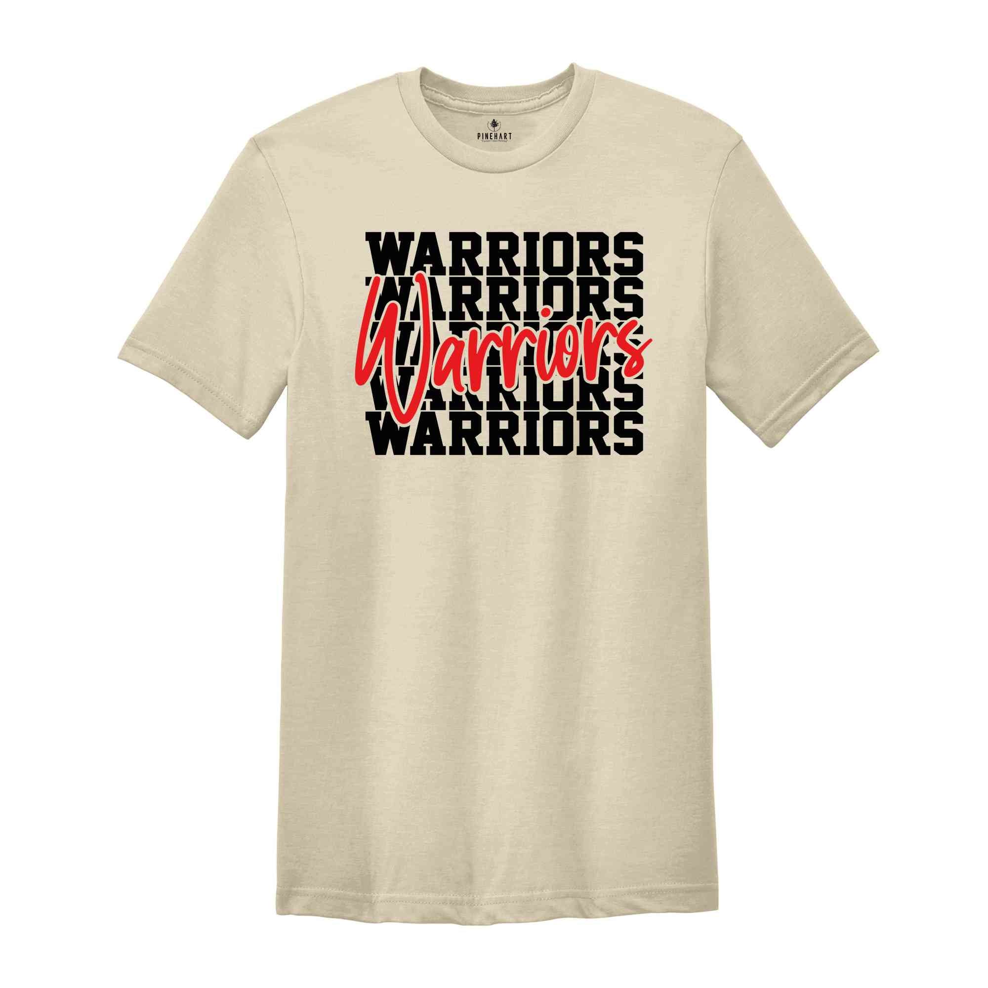 Team Mascot Shirt, Warriors Team Shirt, Warriors Football Shirt, Warriors Fan Shirt, Warriors School Shirt, Warriors School Spirit