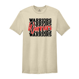 Team Mascot Shirt, Warriors Team Shirt, Warriors Football Shirt, Warriors Fan Shirt, Warriors School Shirt, Warriors School Spirit