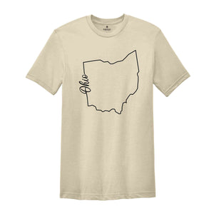 Ohio State Shirt, The USA State Shirt, Ohio USA Shirt, Ohio Map Outline Shirt, US Outline Shirt, United States Shirt