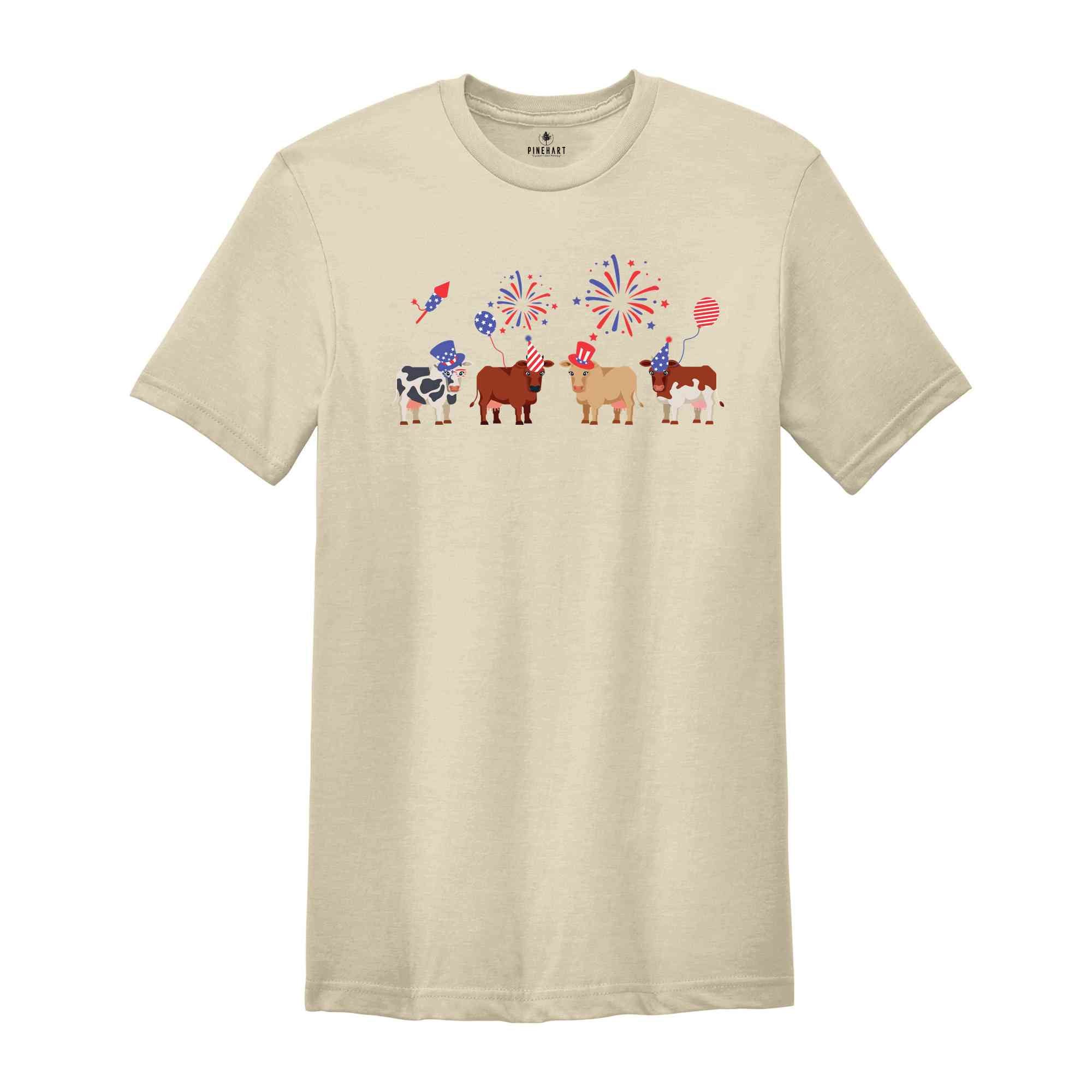 Cute Cows Shirt, 4th Of July Cows Shirt, Cows Shirt, American Flag Shirt, Independence Day Shirt, Western Shirt, Patriotic Shirt, Farm Tee