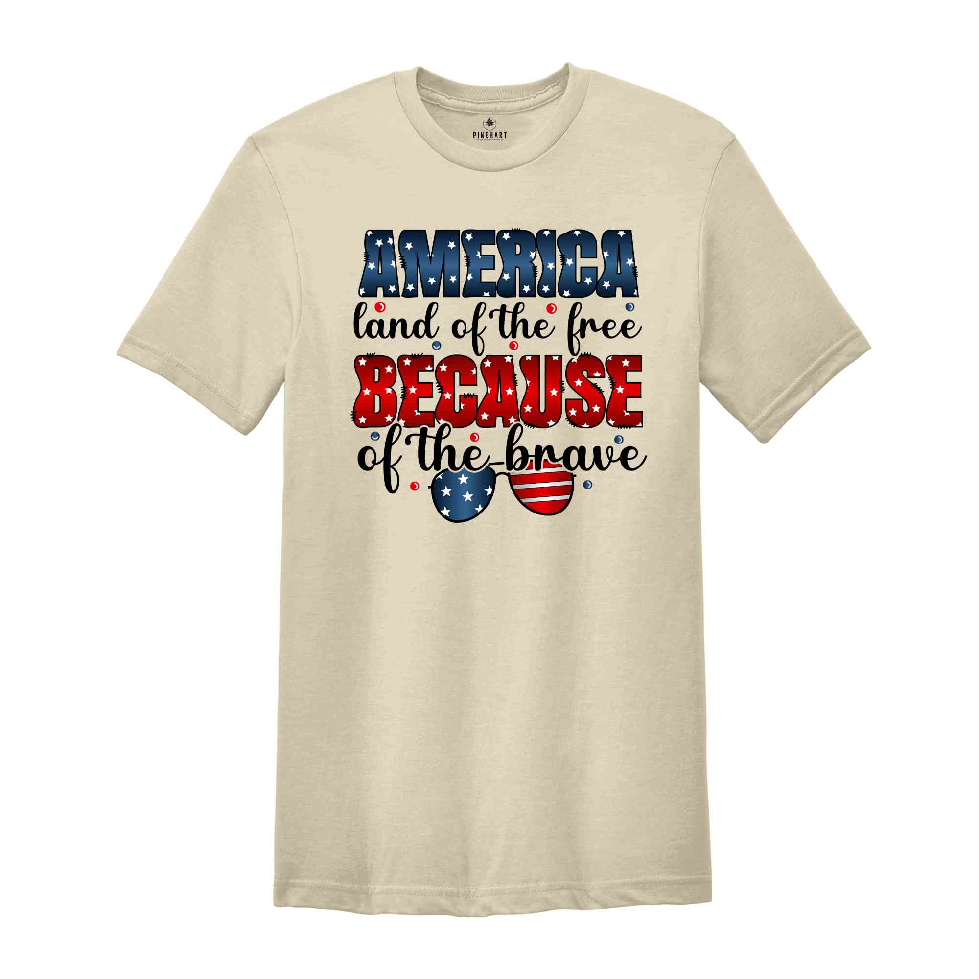 America Land Of The Free Because Of The Brave Shirt, Patriotic Shirt, Independence Day Shirt, 4th Of July Shirt, Retro America Shirt