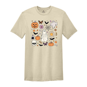 Cute Halloween Theme T-Shirt, Halloween Shirt, Cute Halloween Gifts, Fall Shirt, Spooky Season Tee, Ghost Halloween Shirt