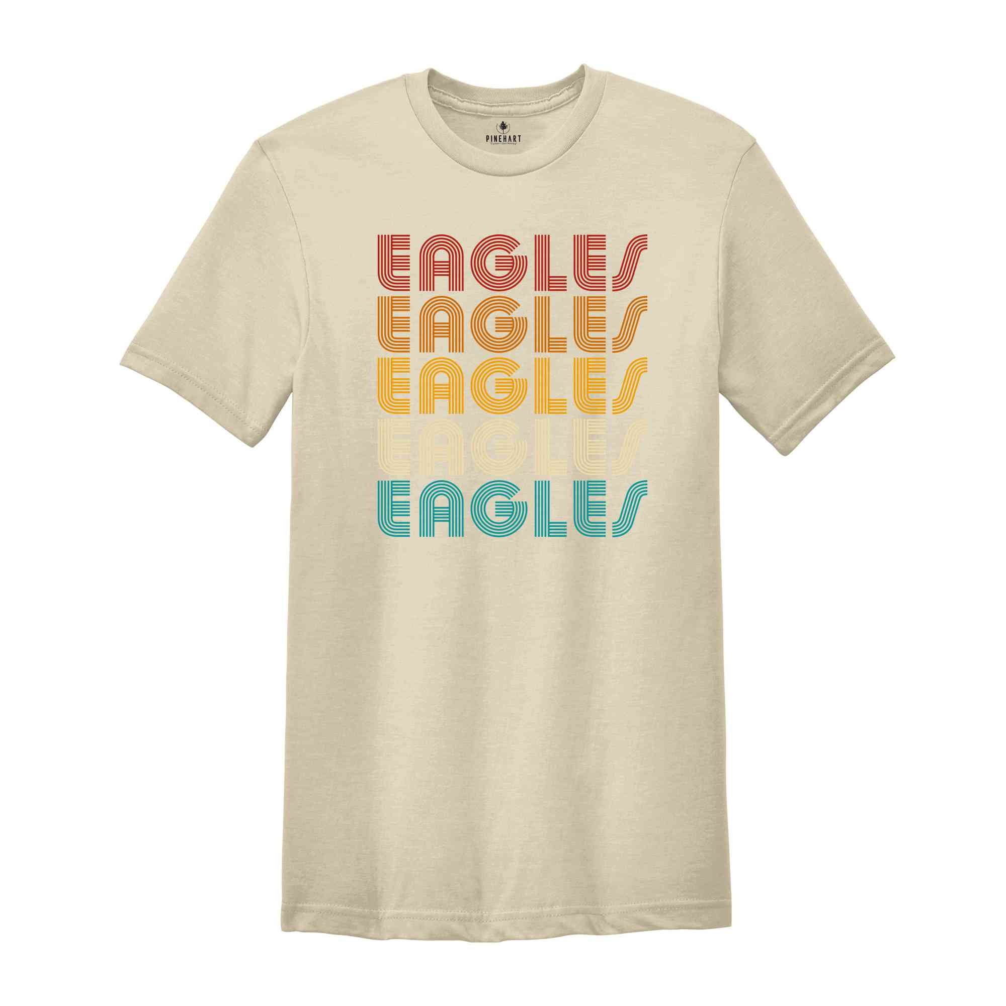 Retro Custom Shirts, Retro Custom Gifts, Eagles Team Shirt, Eagles Football Shirt, Eagles Fan Gift, Eagles School Tee, Eagle Mascot Shirt