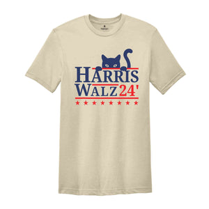 Harris Walz T-Shirt, Childless Cat Lady For Kamala Harris 2024 Tee, Kamala Harris Walz Shirt, Democrat Gifts For Kamala Supporters