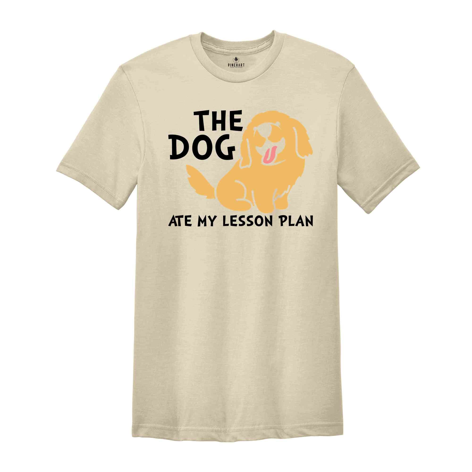 The Dog Ate My Lesson Plan Shirt, Floral Dog Shirt, Happy Tail Dog Tee, Golden Dog Gift, Sassy Dog Shirt