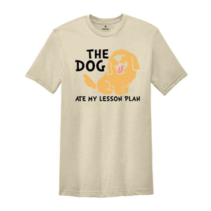 The Dog Ate My Lesson Plan Shirt, Floral Dog Shirt, Happy Tail Dog Tee, Golden Dog Gift, Sassy Dog Shirt