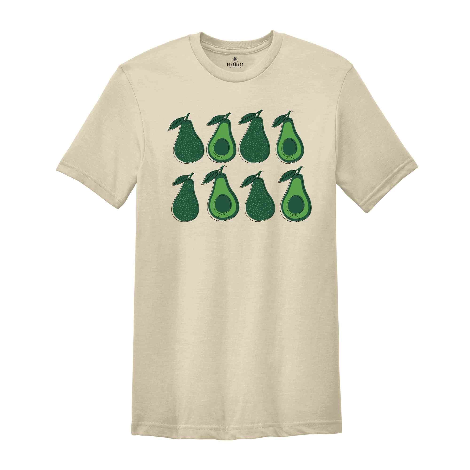 Avocado T-Shirt, Avocado Lovers T-Shirt, Fruit Shirt, Foodie Gift, Avocado Lovers Tee, Healthy Life Style Shirt