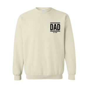 Personalized Dad Est Year Sweatshirt, Custom Dada Est 2024, Father's Day Sweater, Gift for Daddy, New Papa Sweater