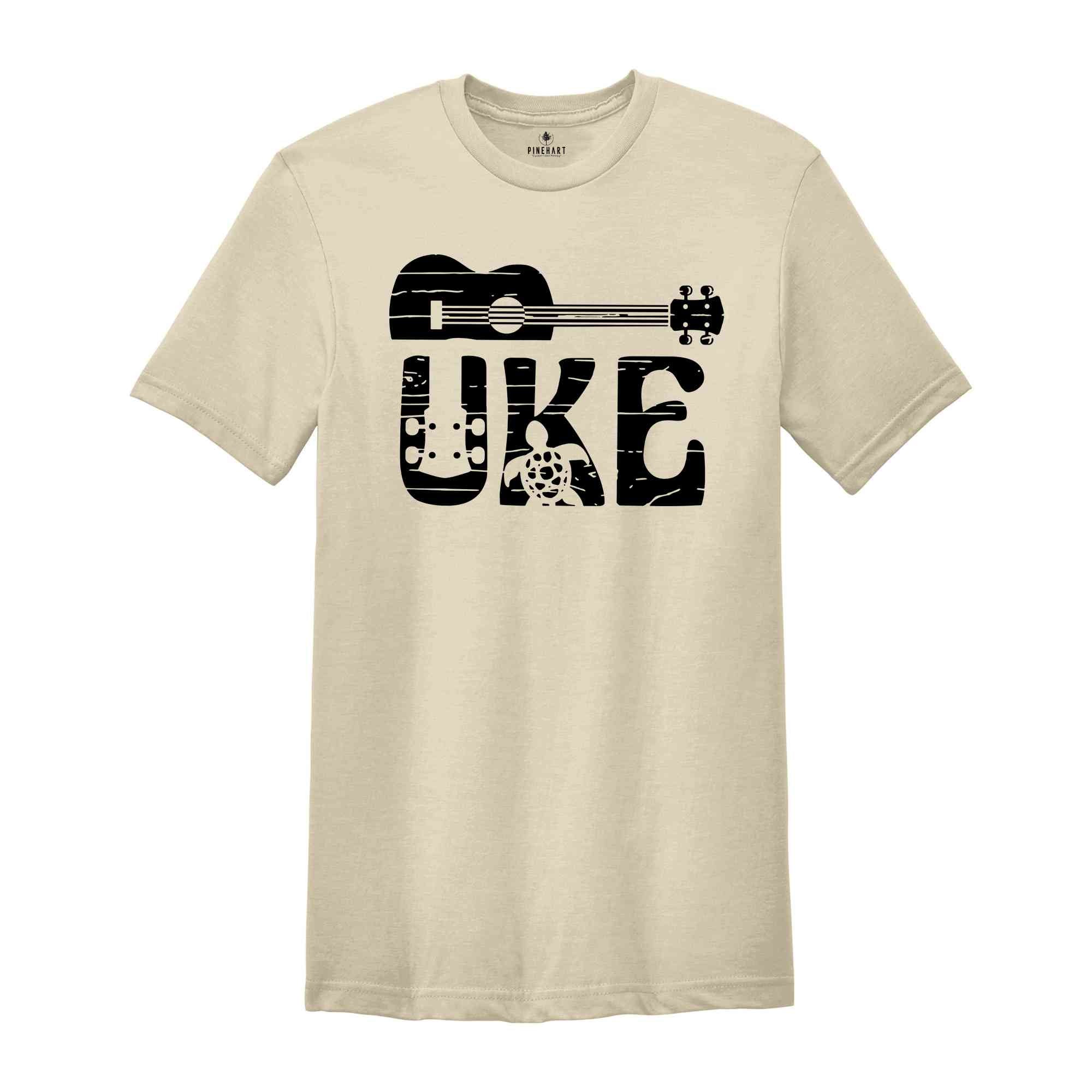 Music Player Shirt, Musicians Tee, Cute Guitar Shirt, Ukulele Uke Shirt, Music Lover Tee, Guitar Player T-shirt