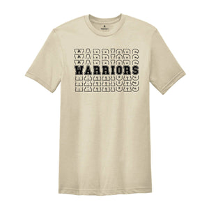 Team Mascot Shirt, Warriors Team Shirt, Warriors Football Shirt, Warriors School Tee, Warriors Mascot Shirt, Warriors Fan Shirt