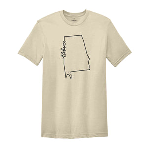 Alabama State Shirt, The USA State Shirt, Alabama USA Shirt, Alabama Map Outline Shirt, US Outline Shirt, United States Shirt