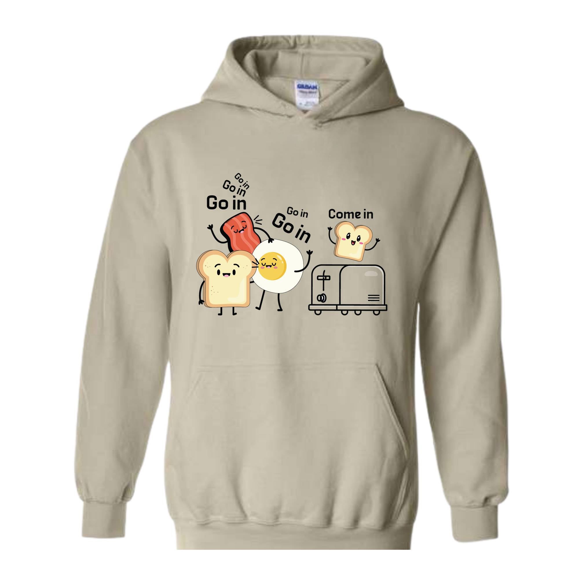 Funny Sweater, Go in Sweater, Funny Toast with Toaster, Trendy Sweater, Toast with Egg Sweater, Sarcastic Sweater