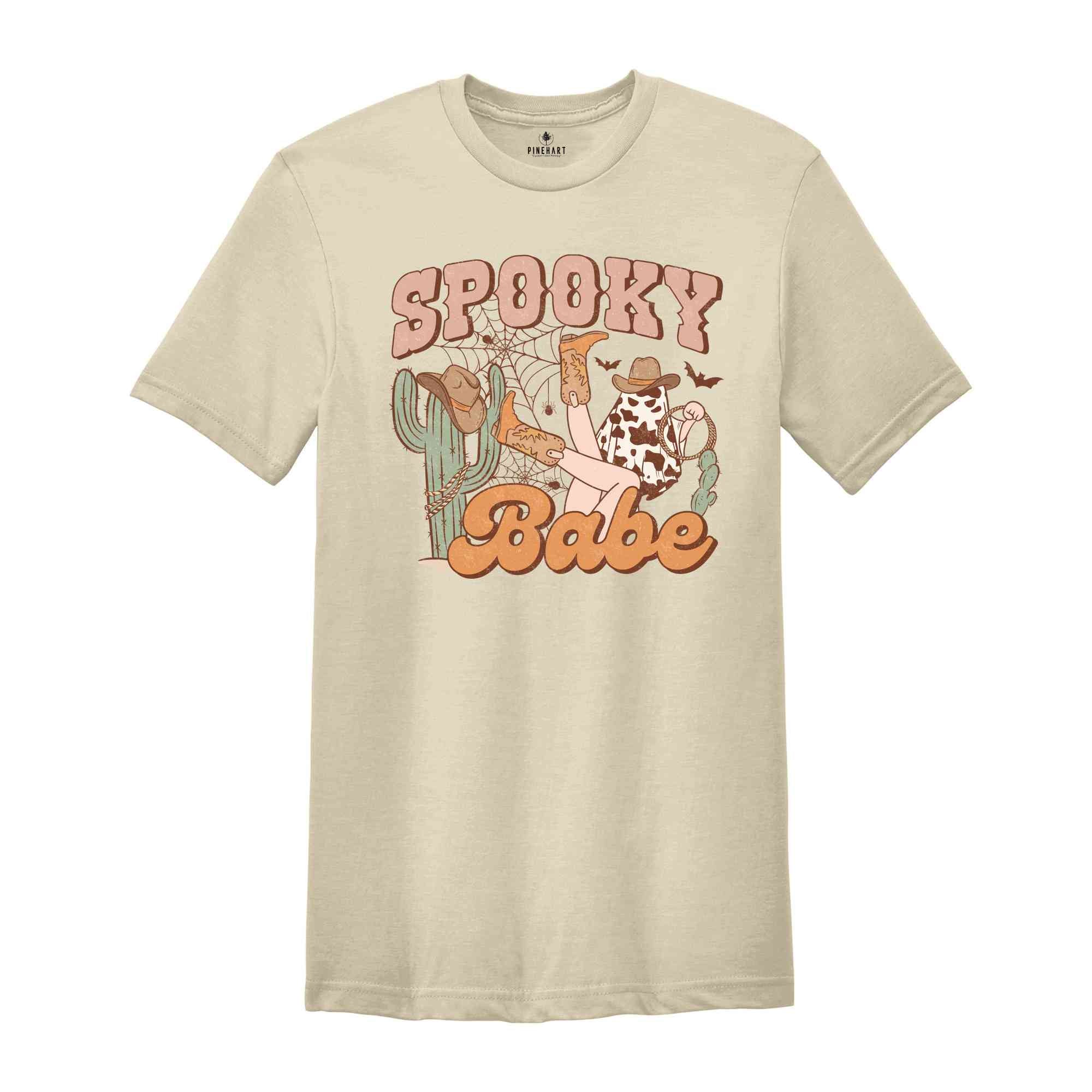 Spooky Babe Shirt, Western Halloween Shirt, Ghost Shirt, Halloween Party T-Shirt, Spooky Shirt, Ghost Shirt, Spooky Season Tee