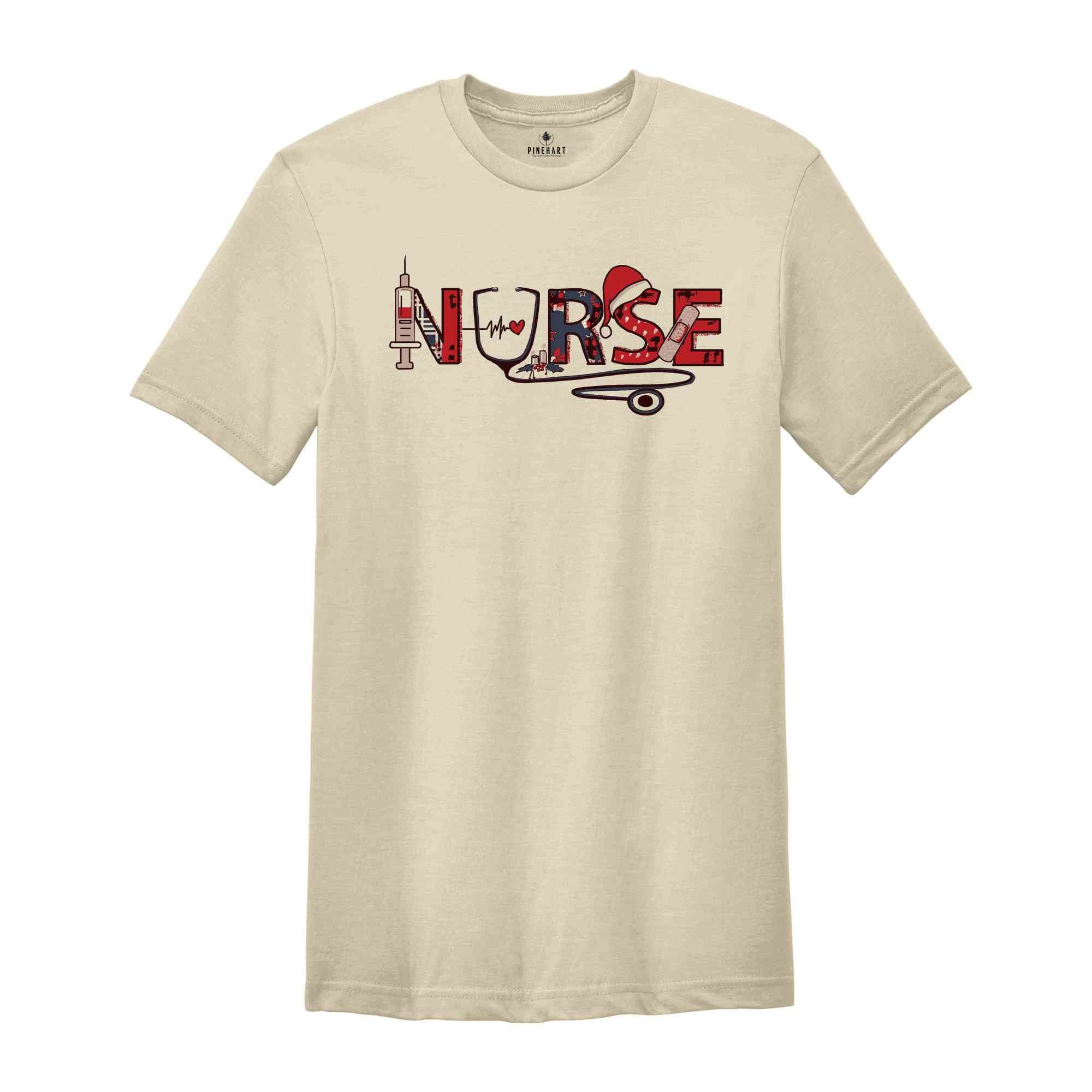 Vintage Christmas Nurse Shirt, Christmas Nurse Tee, Vintage Nurse Shirt, Gift For Nurse Nursing Shirt, Nurse Graduate, Xmas Nurse Gift