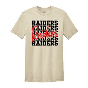 Raiders Written Team Mascot Shirt, Raiders Team Shirt, Raiders Team Spirit Shirt, Raiders Fan Tee, Raiders School Spirit