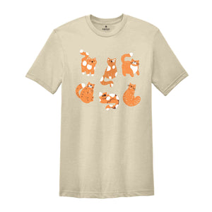 Cat Lovers Tee, Orange Cat Shirt, Gift For Cat Owner, Orange Tabby Cat Shirt, Cute Orange Cats T-shirt