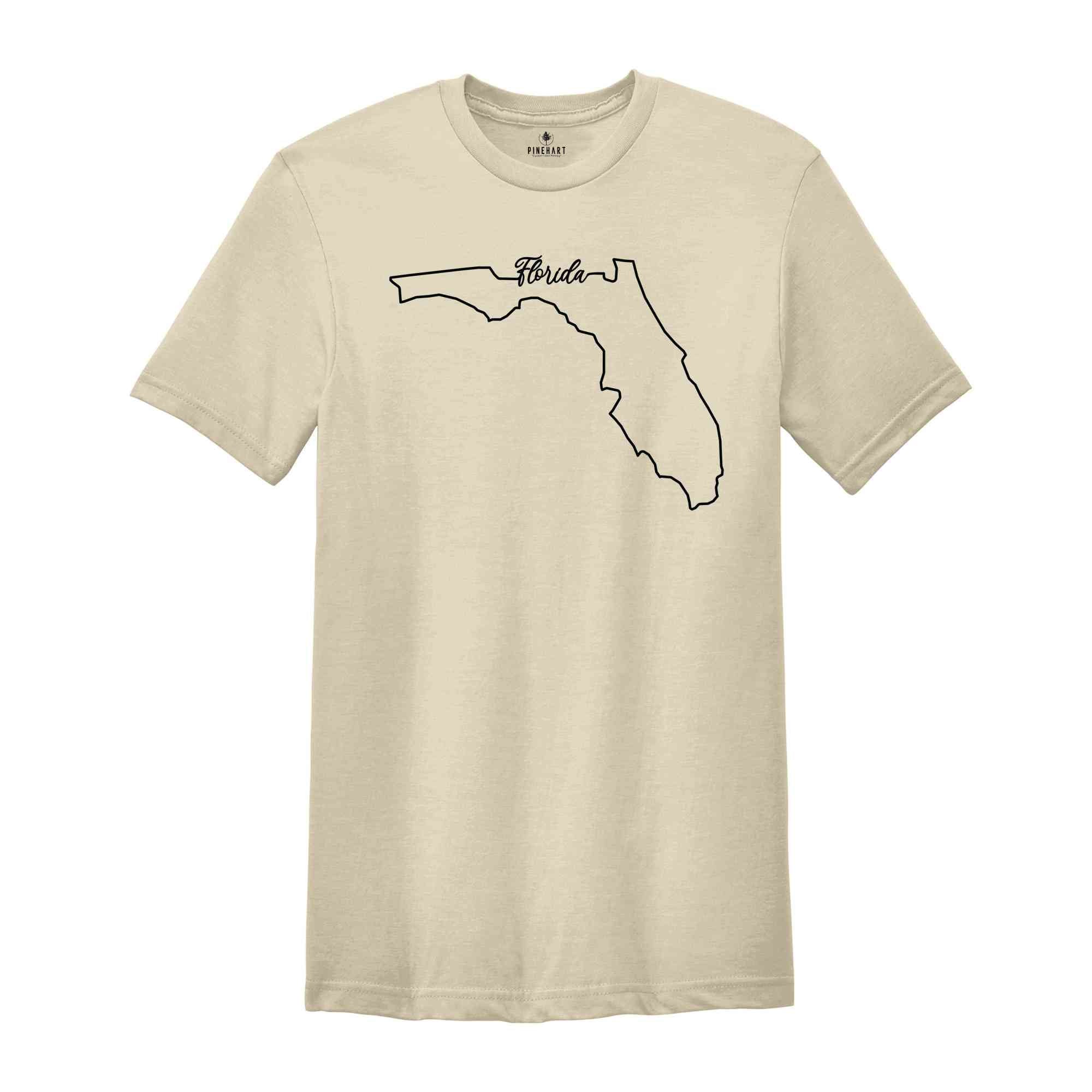 Florida State Shirt, The USA State Shirt, Florida USA Shirt, Florida Map Outline Shirt, US Outline Shirt, United States Shirt