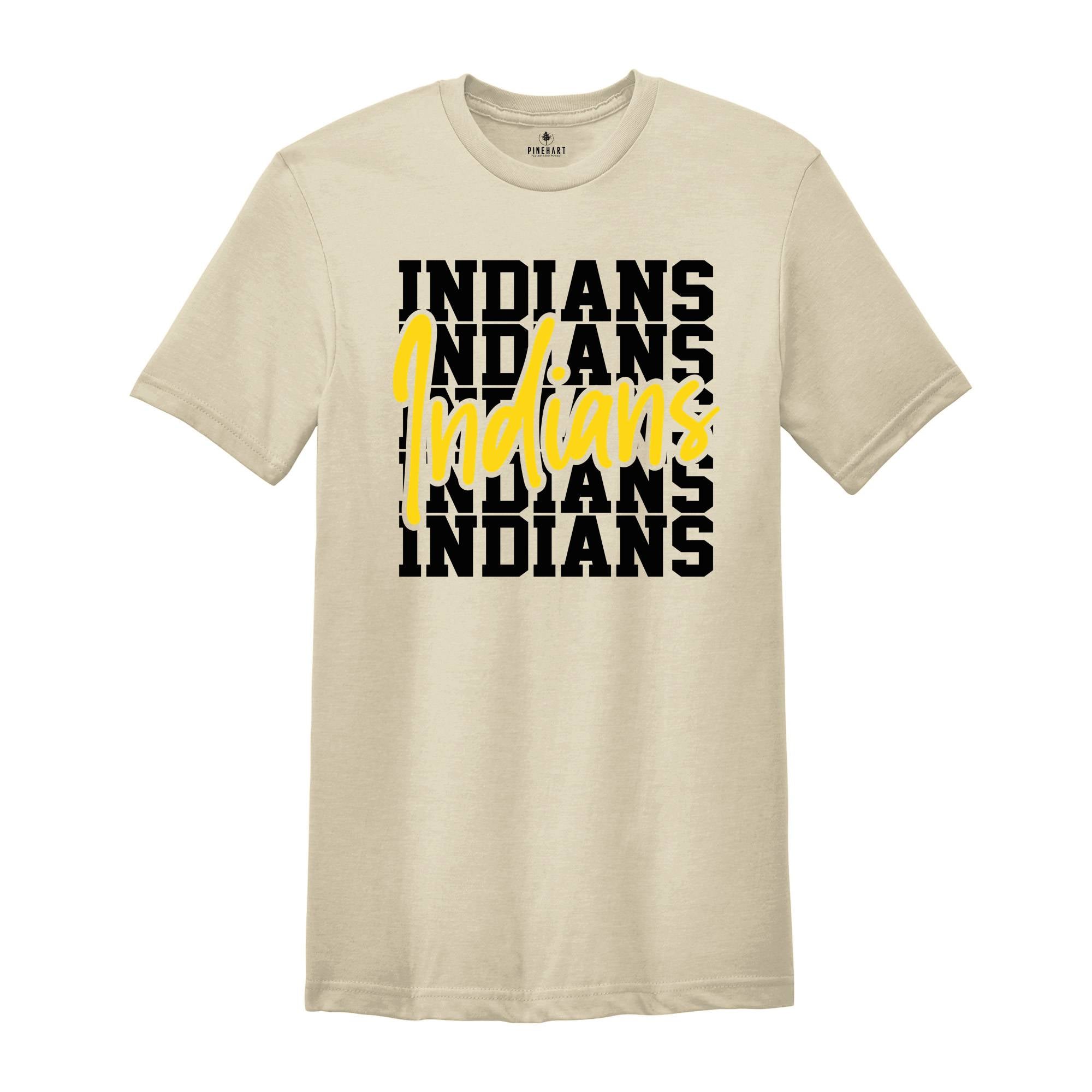 Team Mascot Shirt, Indians Team Shirt, Indians Team Spirit Shirt, Indians Fan Shirt, Indians School Shirt, Indians School Spirit