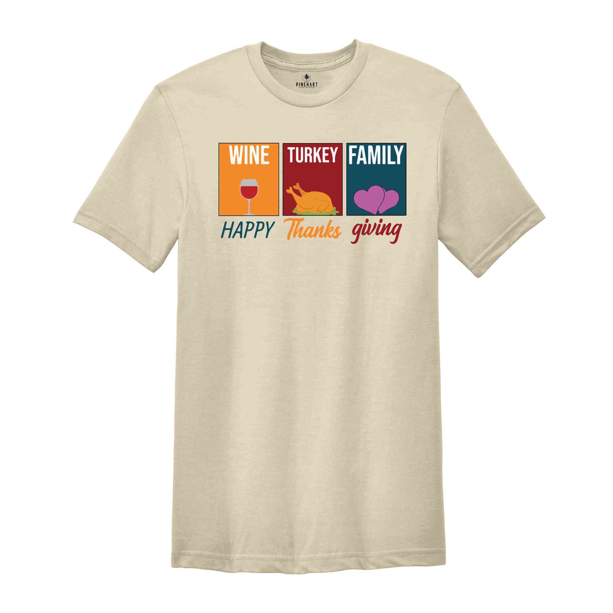 Happy Thanksgiving T-shirt, Turkey Shirt, Pumpkin Shirt, Thanksgiving Shirt, Fall Shirt, Friends Thanksgiving Shirt