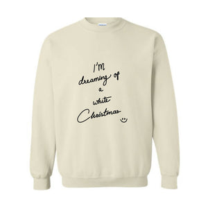 I’m Dreaming of White Christmas Jumper, Whimsical Christmas Quote Shirt, Tree Sweatshirt, Tree Shirt, Trendy Christmas, Tree Sweatshirt, Mer