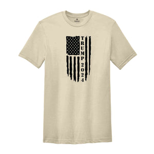 Trump 2024 American Flag T-Shirt, Trump Shirt, Election T-Shirt, Patriotic Gifts, Trump Voting Shirt, Republican Shirt