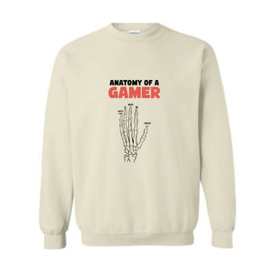 Anatomy of A Gamer Sweatshirt, Funny Gamer Hoodie, Gift For Gamer, Gamer Hoodie, Gaming Hoodie, Game Lover Hoodie, Funny Dad Hoodie