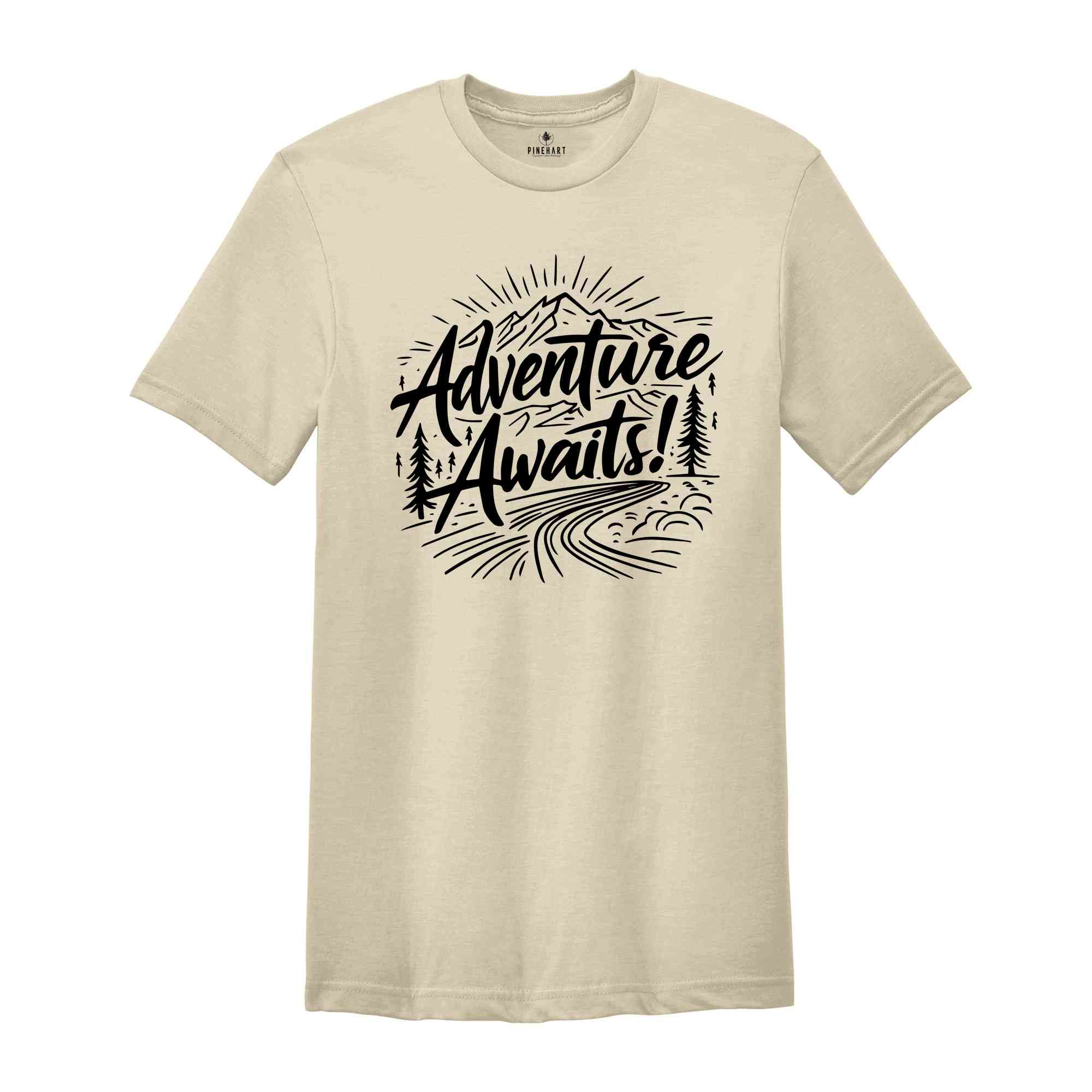 Adventure Awaits Shirt, Adventure Shirt, Camping Shirts, Mountain TShirt, Hiker Shirts, Nature Lover Shirt, Camping Gift