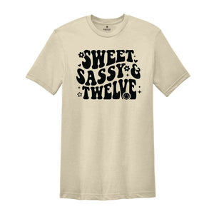 Sweet Sassy Twelve Shirt, Birthday Girl Shirt, Cute Birthday Shirt, Tie Dye Shirt, Birthday Party Shirt Girl, Birthday Gift, Kids Tshirt