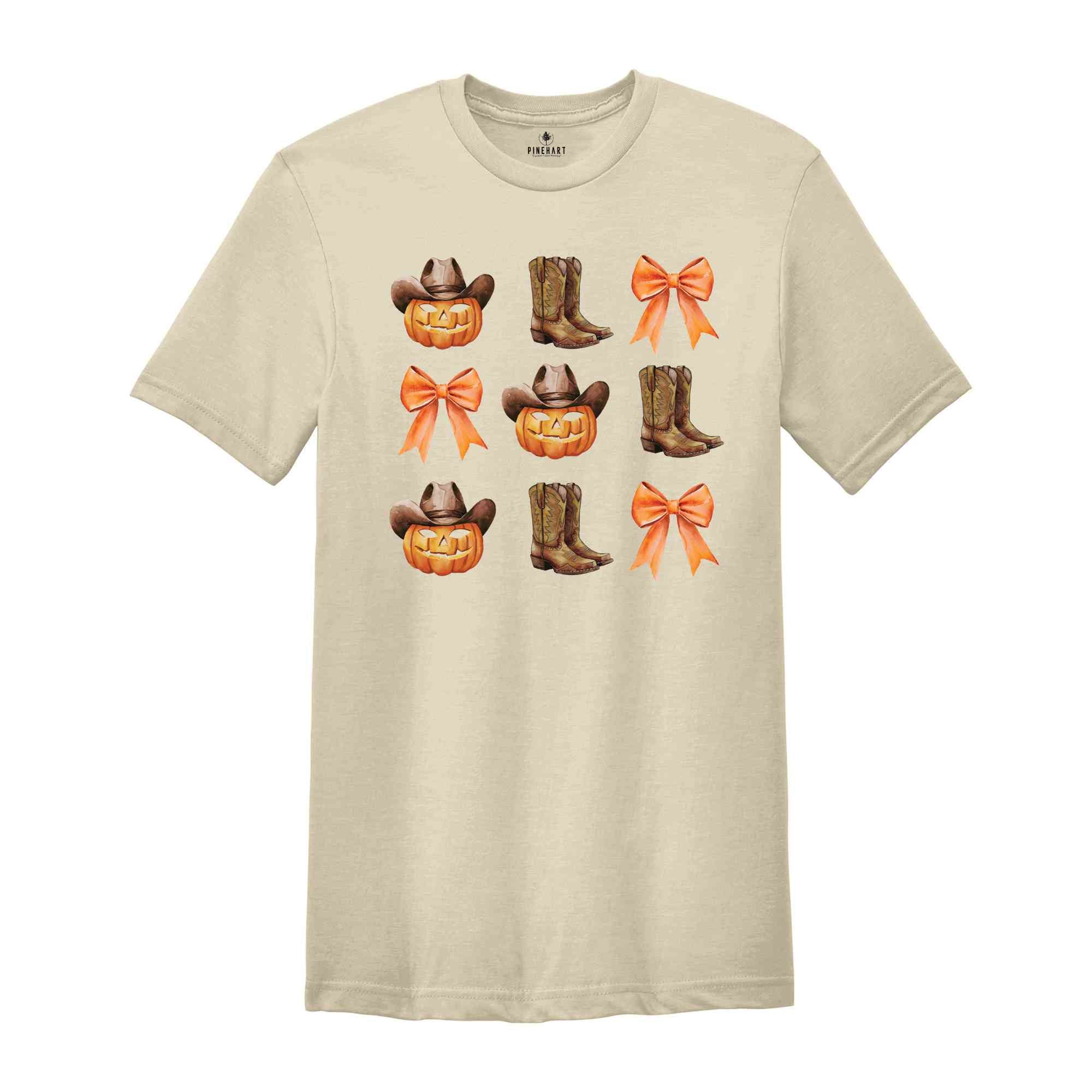 Howdy Pumpkins Shirt, Thanksgiving Shirt, Western Fall Shirt, Cowgirl Shirt, Western Halloween Shirt, Fall Coquette Bows Shirt, Fall Shirt