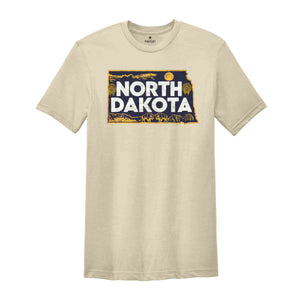 !Retro State Of North Dakota Shirt, State Of North Dakota Shirt, State Shirt, North Dakota Shirt, North Dakota Lover Shirt, Family Trip Tee