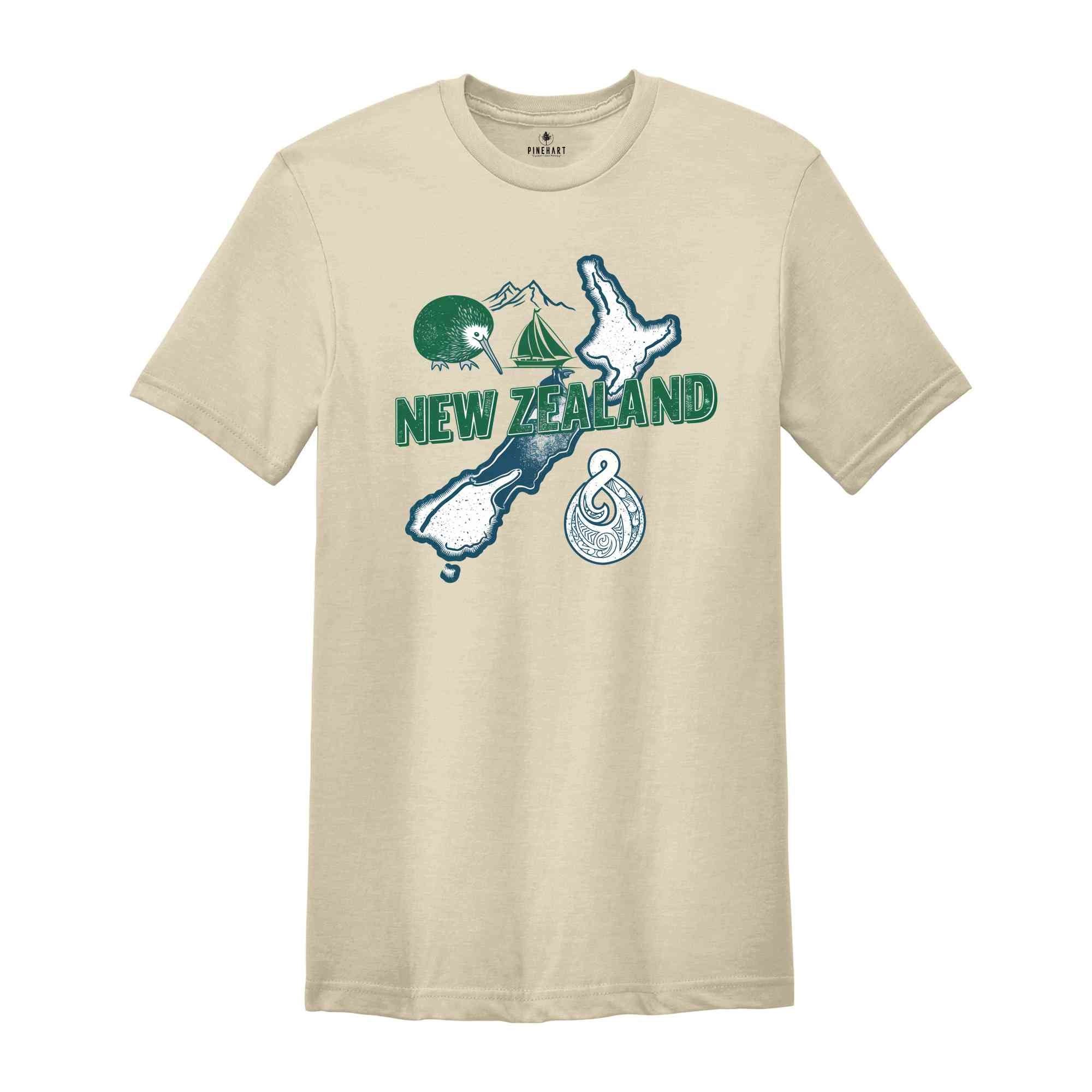 Retro New Zealand Shirt, New Zealand Travel Shirt, Country Travel Shirt, Shirt For Traveler, Travel Lover Gift, Travel Tee, Trip Shirt