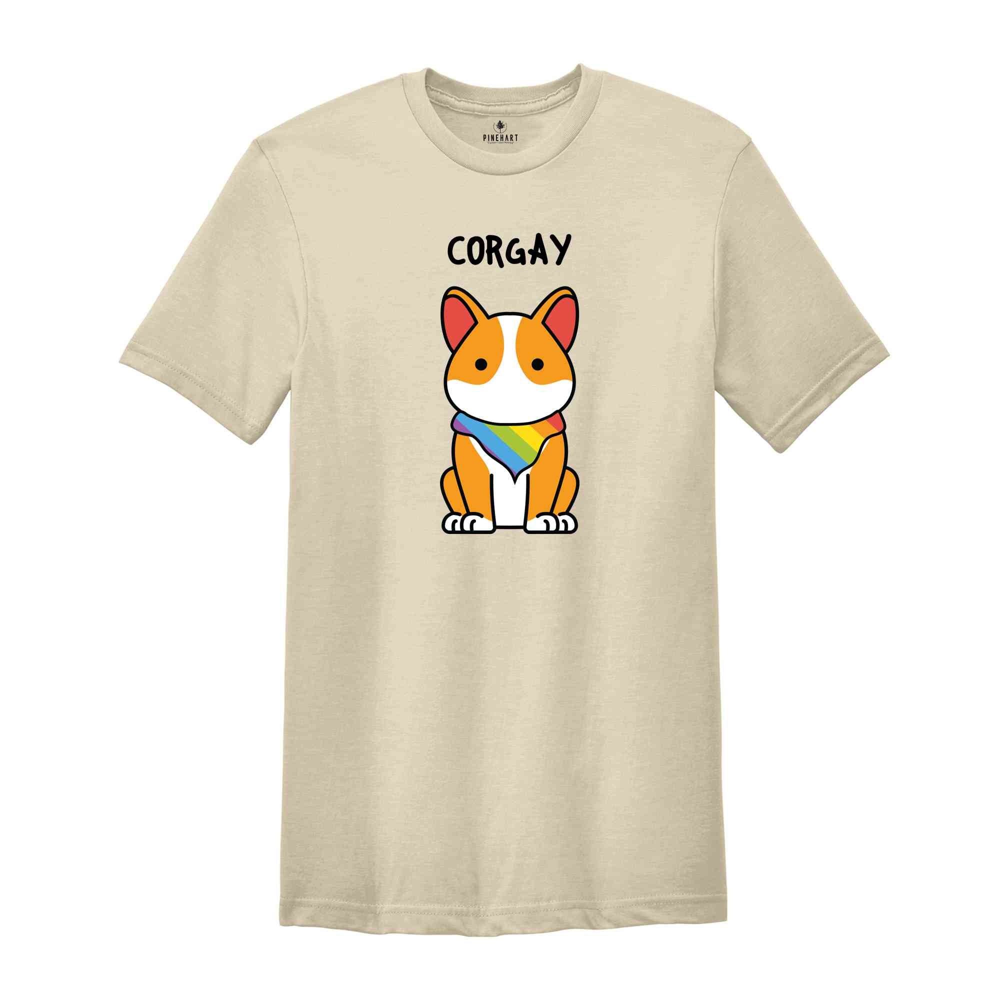 Corgay Shirt, Animal Lover Shirt, Cute LGBT Shirt, Pride Rainbow Shirt, Corgi Lover Shirt, Funny LGBT Shirt, LGBTQ Pride Shirt, Corgi Shirt