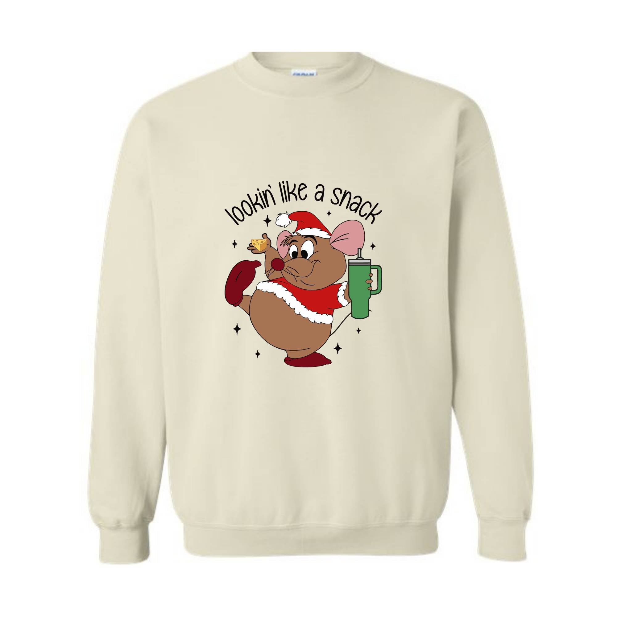 Lookin' Like A Snack Gus Christmas Sweatshirt, Funny Christmas Sweatshirt, Xmas Movie Sweater, Disneyland Christmas Sweatshirt