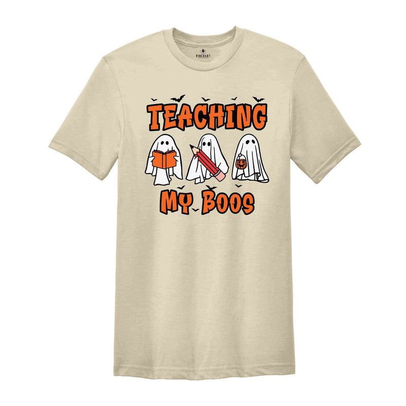 Teaching My Boos T-Shirt, Spooky Teacher Shirt, Teacher Halloween Shirt, Back To School Gifts, Ghost Teacher Tee