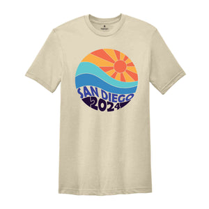 San Diego 2024 Shirt, Sun Shirt, Summer Shirt, Vacation Shirt, Summer Trip Shirt, Beach Vibes Shirt, Beach Shirt, Vacay Mode Shirt