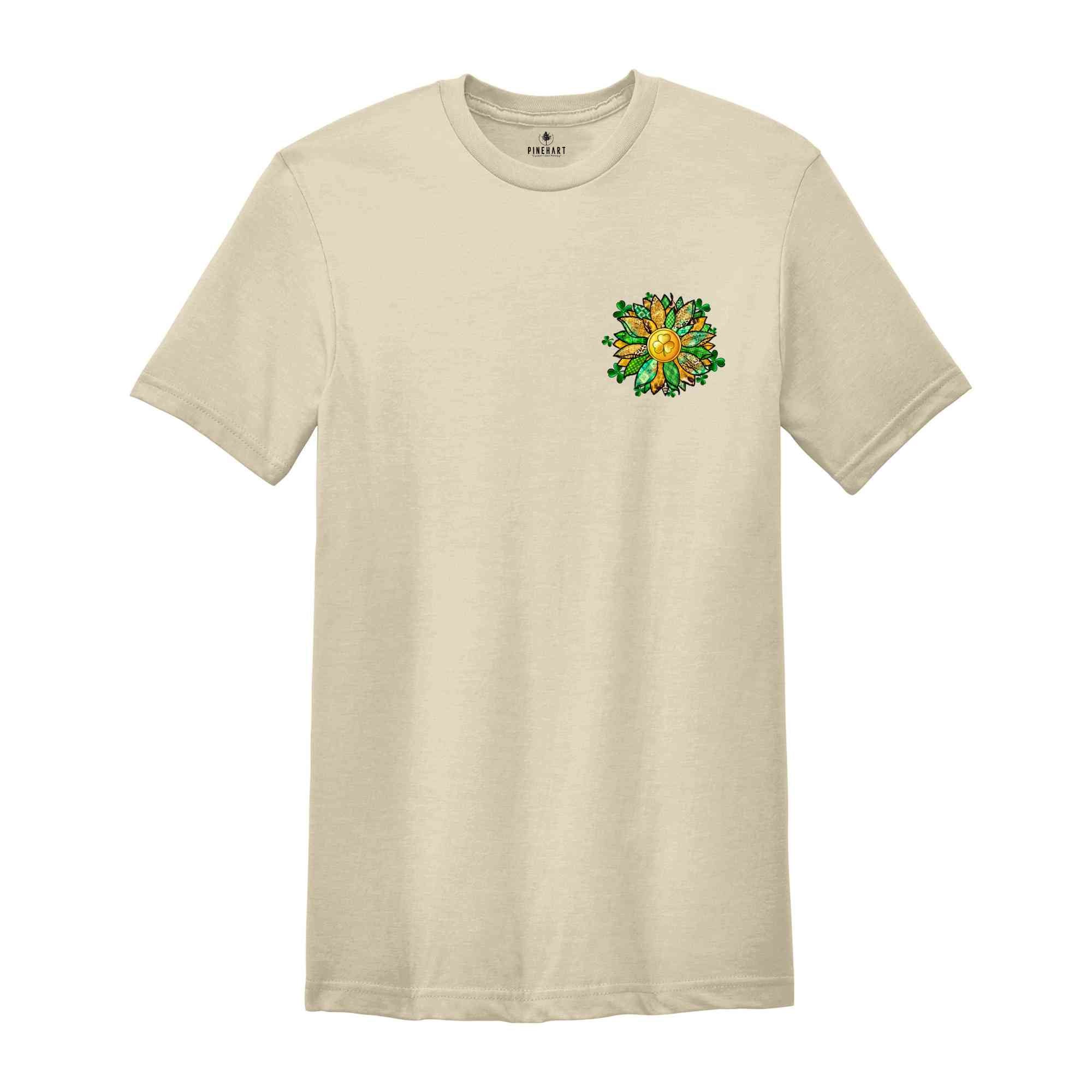 Shamrock Sunflower T-Shirt, Saint Patrick's Day T-Shirt, Funny Saint Patrick's Day Shirt, Shamrock Shirt, Sunflower Shirt