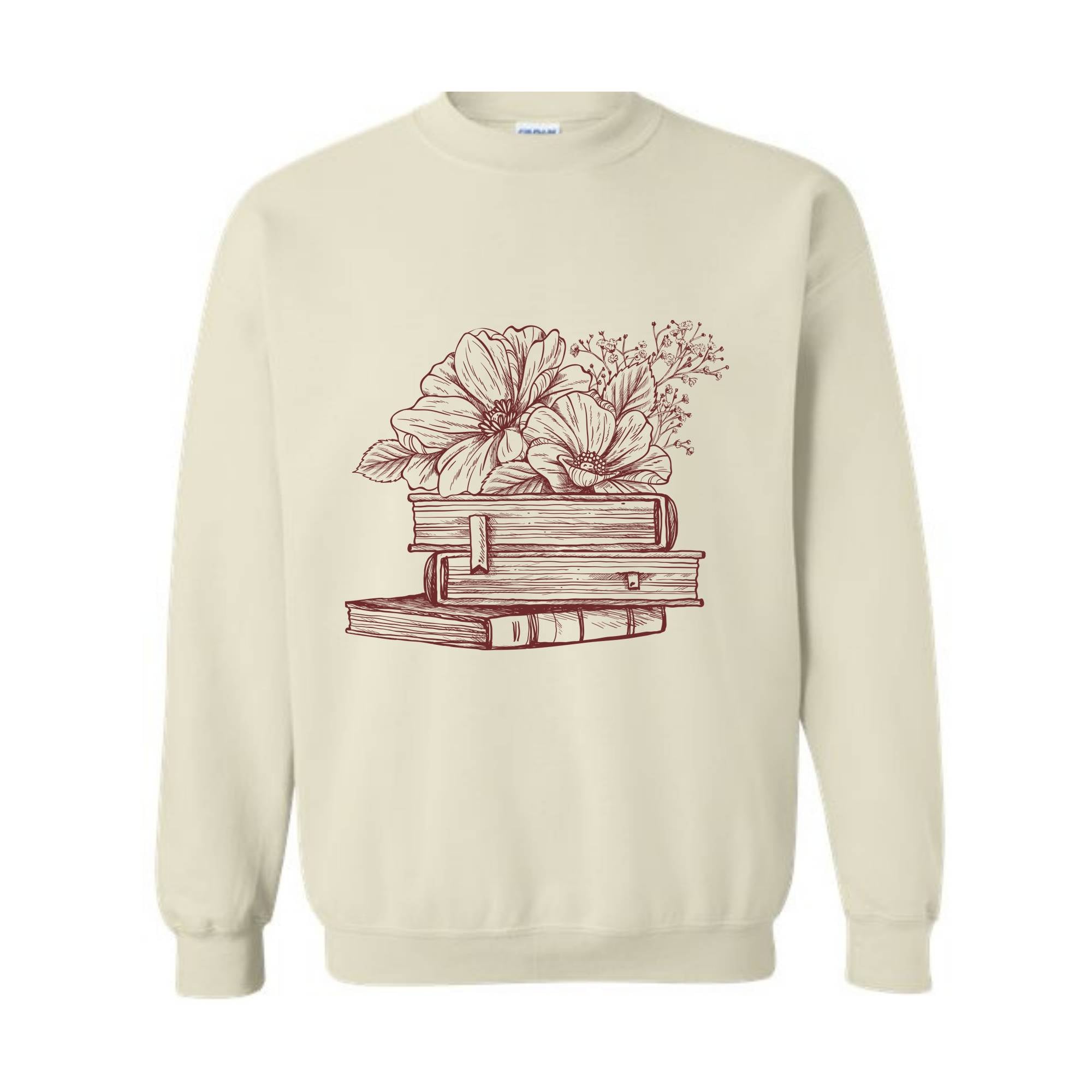 Flowers Book Sweatshirt, Book Club Sweatshirt, Bookworm Sweatshirt, Book Lover Hoodie, Bookish Sweatshirt, Librarian Sweatshirt