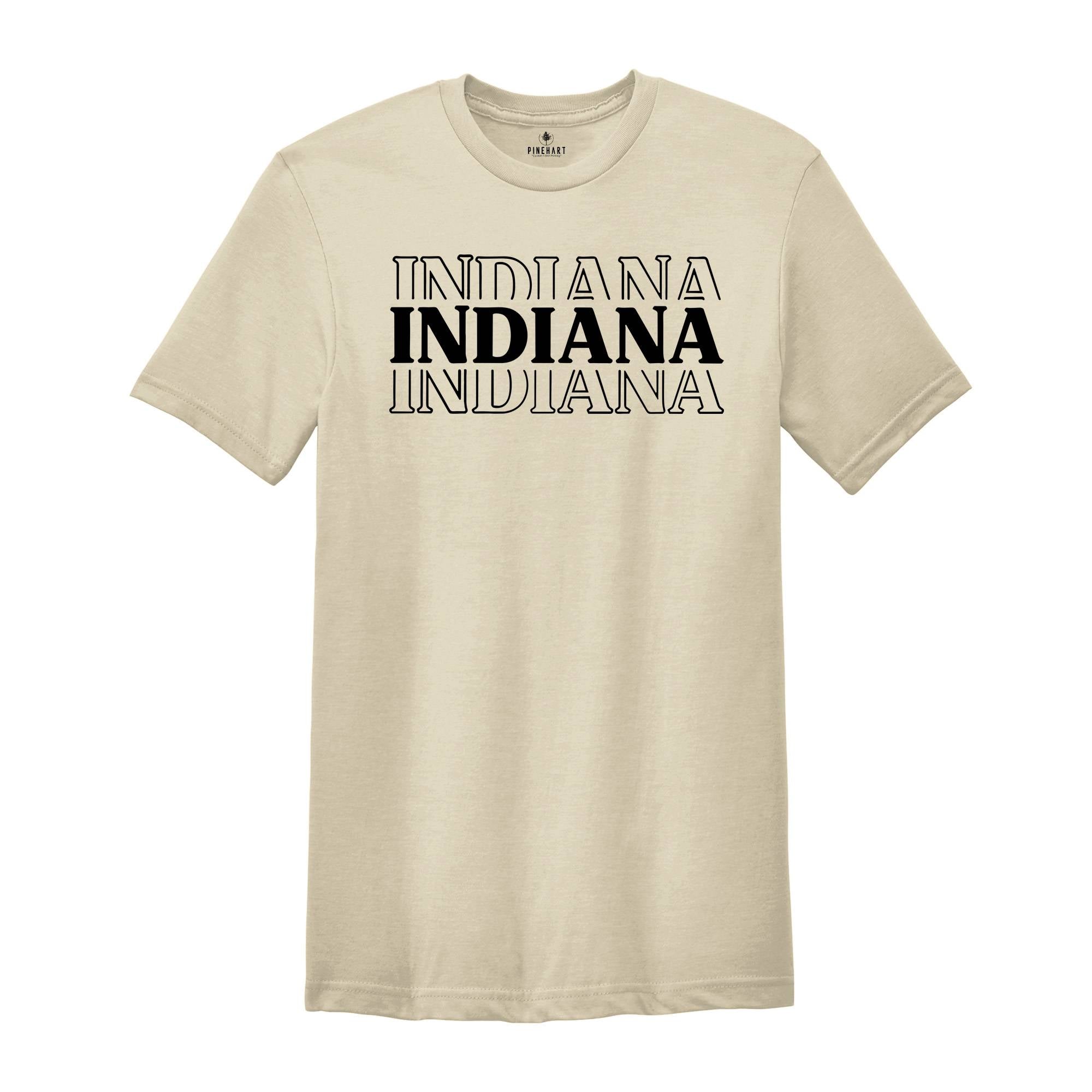 Indiana State Shirts, Indiana State Map Shirt, Indiana Travel Gifts, Indiana Tee Top, Indiana Clothing, Indiana Travel T-Shirt