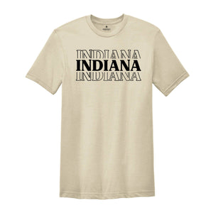 Indiana State Shirts, Indiana State Map Shirt, Indiana Travel Gifts, Indiana Tee Top, Indiana Clothing, Indiana Travel T-Shirt