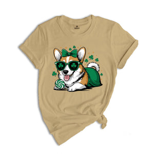 Corgi St Pattys Shirt, Dog Shirt, Mom Wife Shirt, St Patrick Days Shirt, Dog Lovers Shirt, Cute Mom Shirt, Animal Shirt