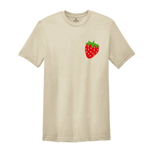 Pocket Strawberry Shirt, Strawberry Lover Shirt, Summer Fruits Shirt, Strawberry T-Shirt, Red Fruit Shirt, Fruit Lover Shirt, Cute Fruit Tee