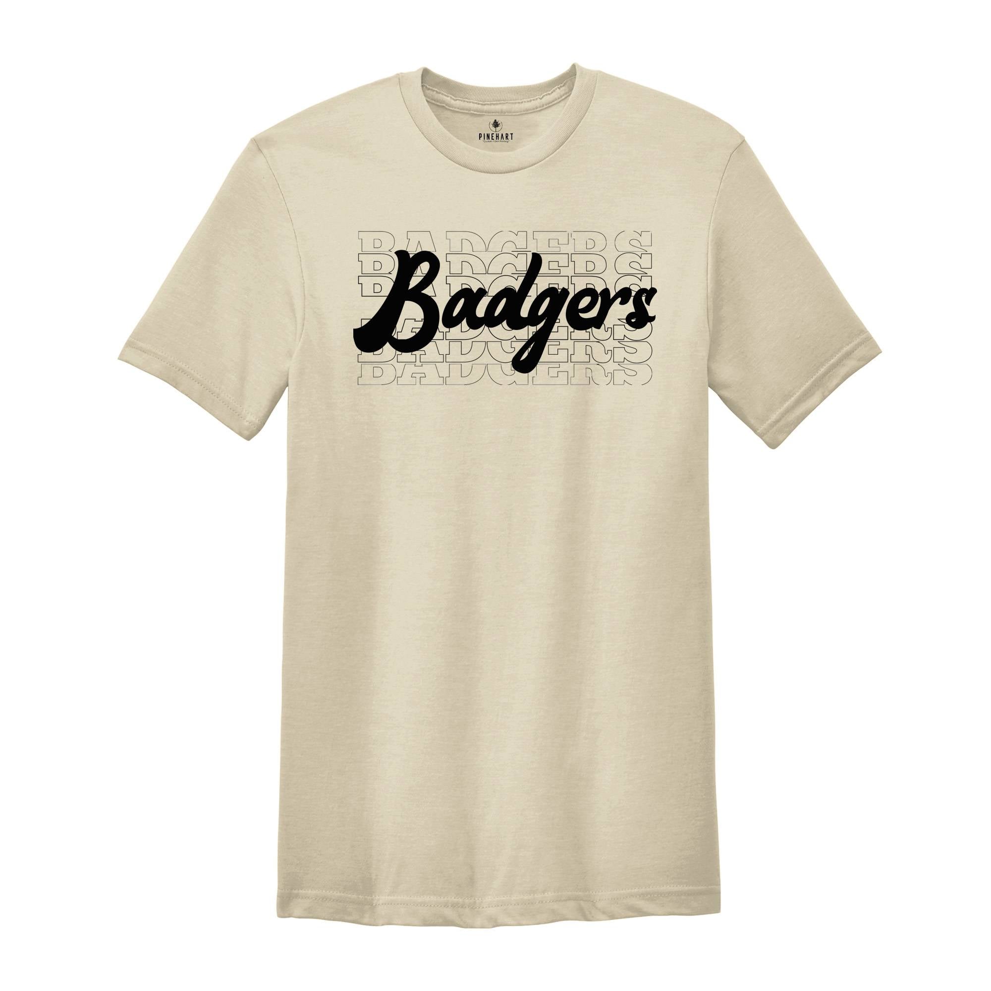 Team Mascot Shirt, Badgers Team Shirt, Badgers Team Spirit Shirt, Badgers Fan Shirt, Badgers School Shirt, Badgers School Spirit