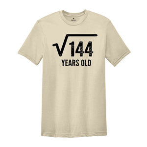 Square Root Of 144 Years Old Shirt, 12th Birthday Shirt, Born In 2012 Shirt, 12th Birthday Gift, 12th Birthday Party Shirt