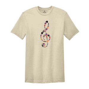 Music Note Halloween Shirt, Music Lover Shirt, Musician Shirt, Musician Gift, Spooky Season Shirt, Boo Shirt, Ghost Tee, Cute Halloween Tee