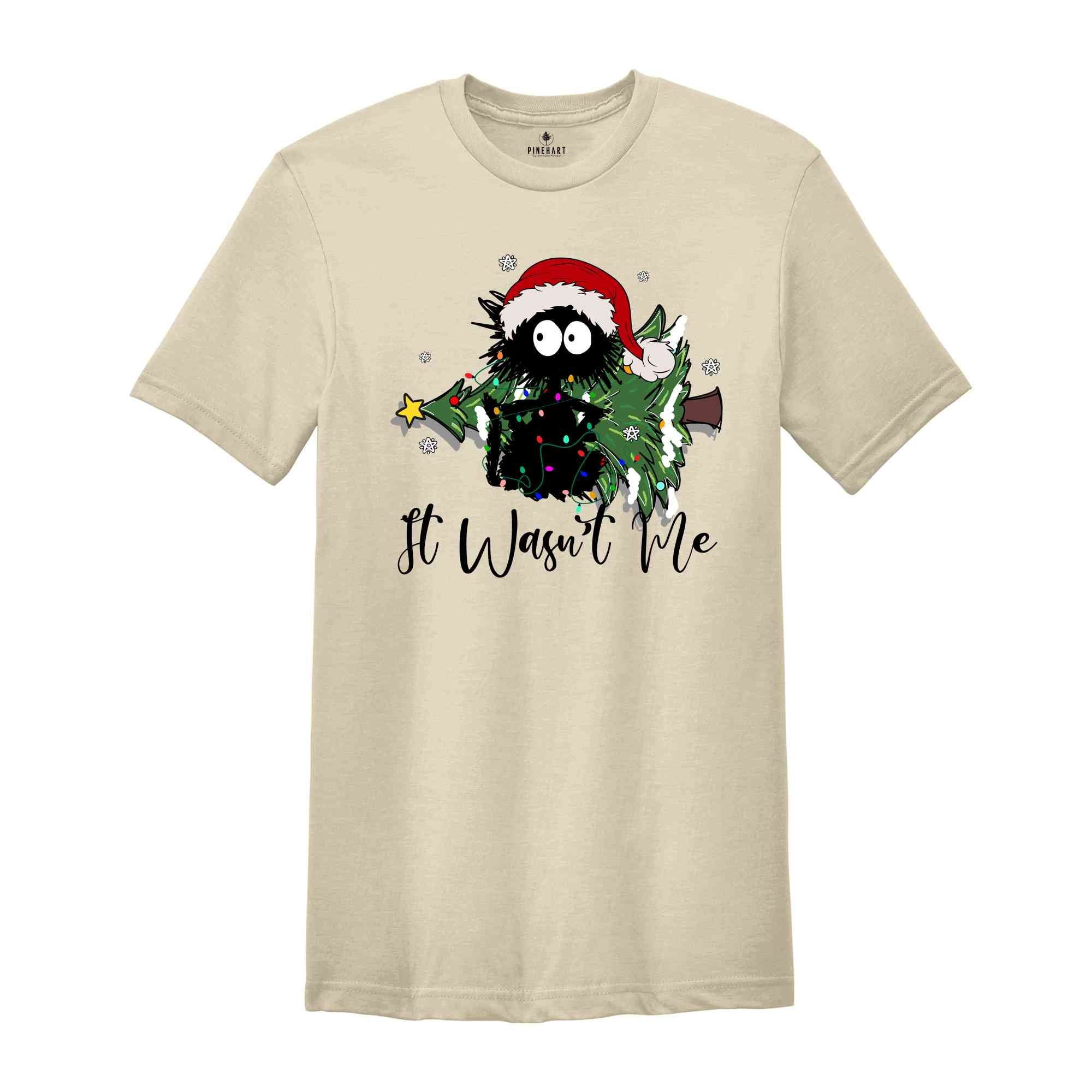 It Wasn't Me Cat Merry Christmas, Black Cat Christmas Shirt, Cat Lover T-Shirt, Xmas Cat Shirt, Christmas Party Shirt, Christmas Gift