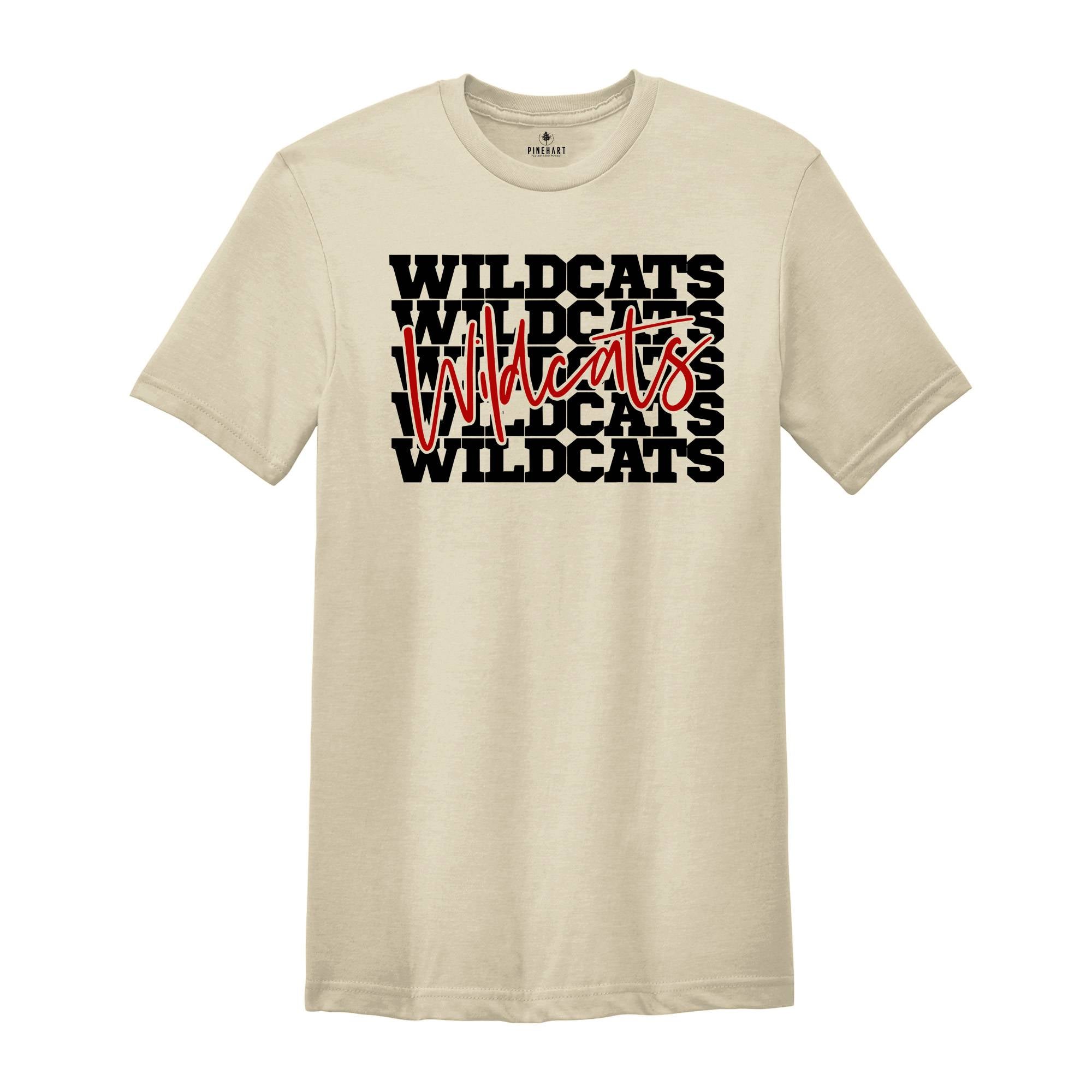 Wildcats Team Mascot T-Shirt, Wildcats Team Gift, Wildcats Football Tee, Wildcats Fan Gift, Wildcats School Shirt, Wildcats School Spirit