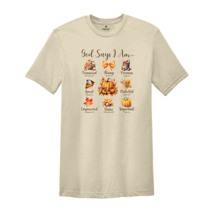 God Says I Am Shirt, Cute Fall Shirt, Fall Vibes Shirt, Halloween Shirt, Religious Shirt, Halloween Gift, Christian Shirt, Spooky Vibes