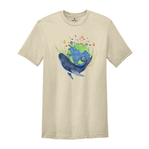 Eco Warrior Sweatshirt, Eco Conscious Whale Tee, Earth Preservation Shirt, Environmental Activist Apparel, Save The Planet Organic Cotton T-Shirt